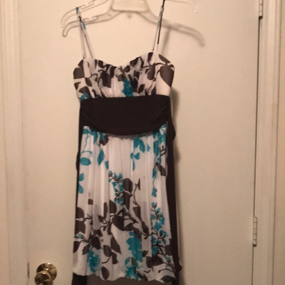 NWT semi formal dress with brown sash